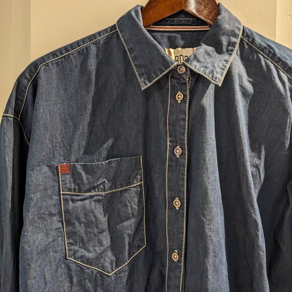Urban Outfitters Denim Lightweight Button-Down Shirt - Small/Oversized - Picture 4 of 6